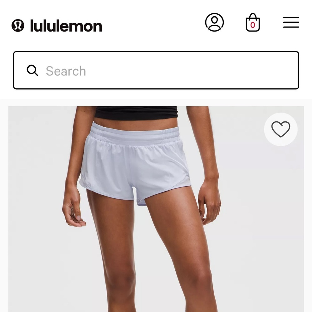 lululemon athletica Light Gray Women's Athletic Shorts